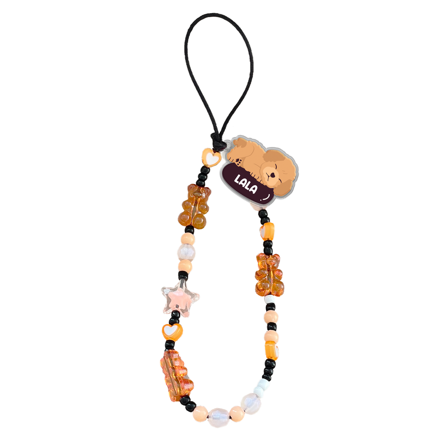 Beaded Strap with Acrylic Charm  - Poodle Squad 1.0