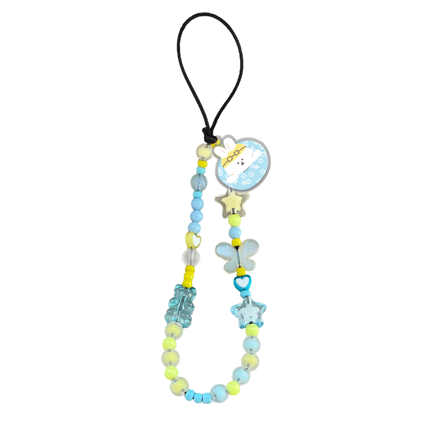 Beaded Strap with Acrylic Charm  - Pool Party 1.0