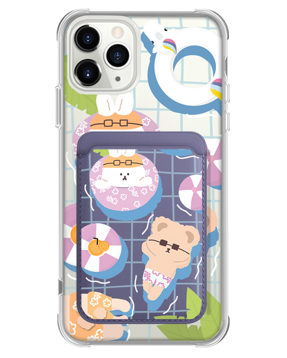 iPhone Magnetic Wallet Case - Pool Party Pink