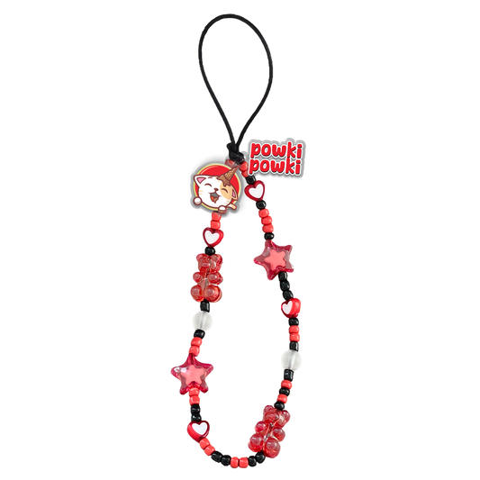 Beaded Strap with Acrylic Charm  - Powki Powki