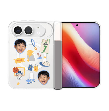 iPhone Standee Hinge - Face Grid Basketball