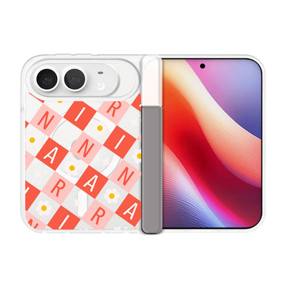 iPhone Standee Hinge - Flower Grid Monogram 2.0