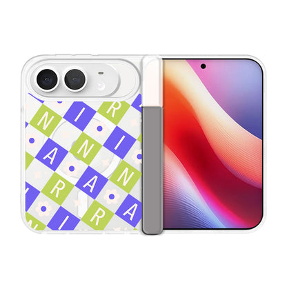 iPhone Standee Hinge - Flower Grid Monogram 5.0