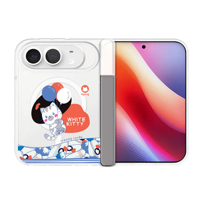 iPhone Standee Hinge - White Kitty