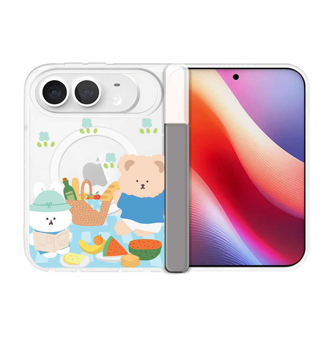 iPhone Standee Hinge - Picnic Bear Blue