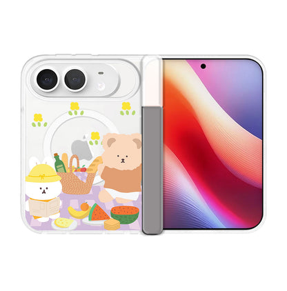iPhone Standee Hinge - Picnic Bear Lilac