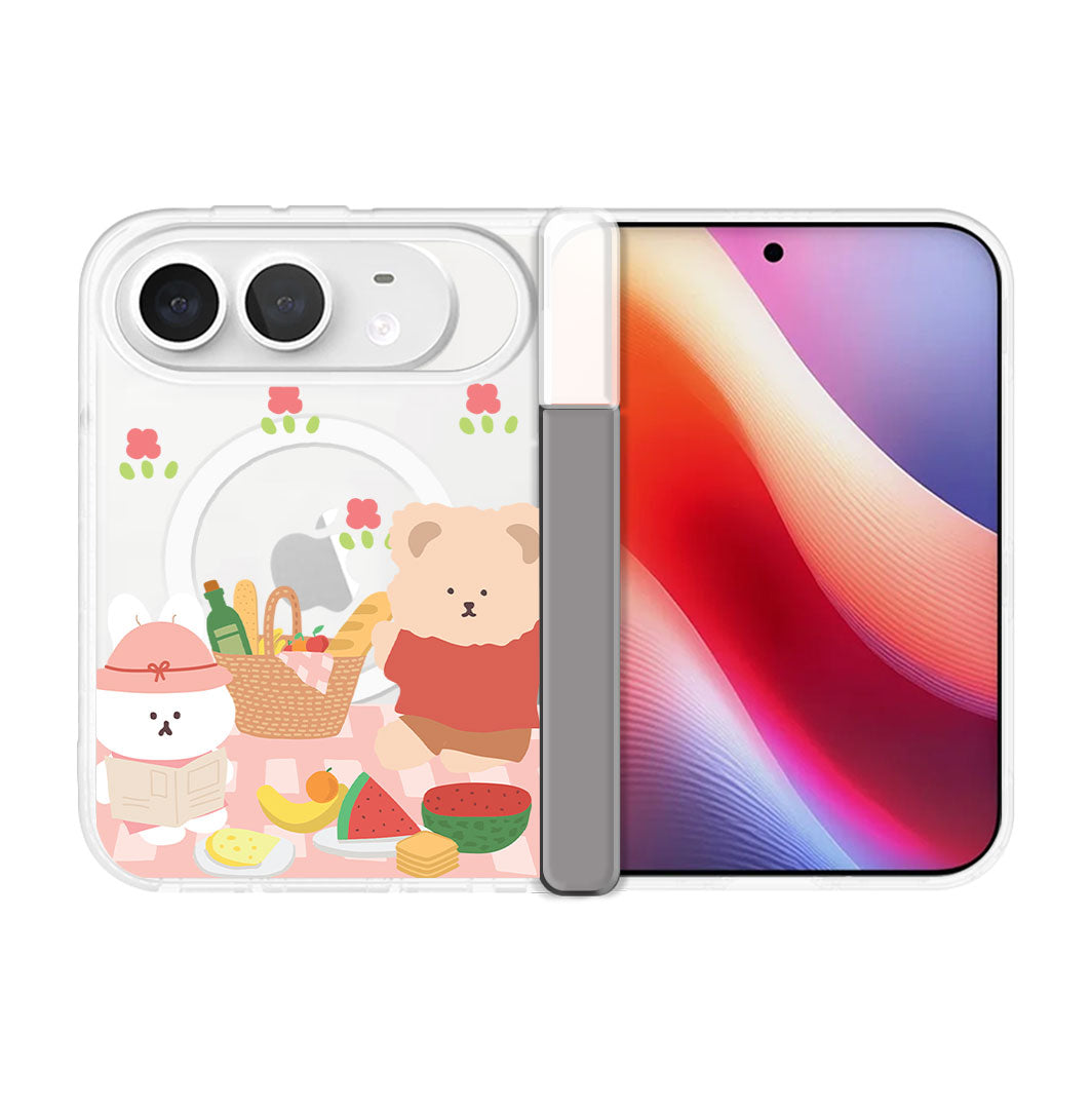 iPhone Standee Hinge - Picnic Bear Pink