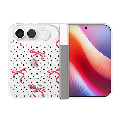 iPhone Standee Hinge - Red Bows