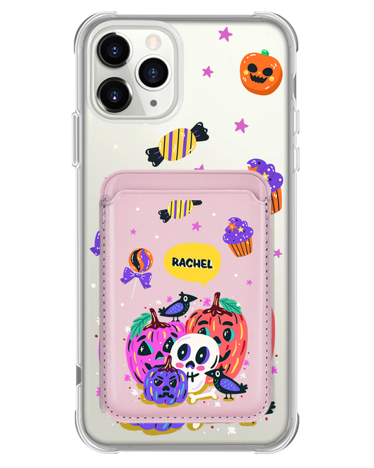 iPhone Magnetic Wallet Case - Pumpkins Monster