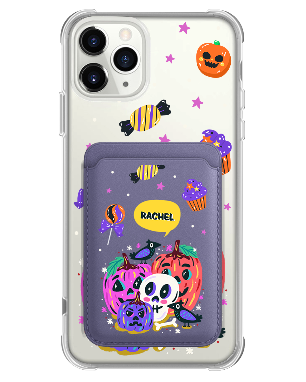 iPhone Magnetic Wallet Case - Pumpkins Monster