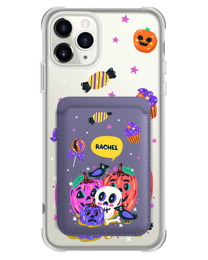 iPhone Magnetic Wallet Case - Pumpkins Monster