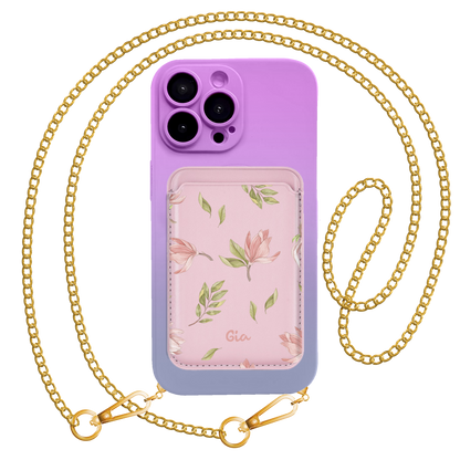 iPhone Magnetic Wallet Silicone Case - Azalea