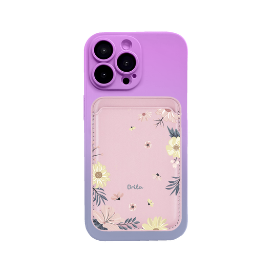 iPhone Magnetic Wallet Silicone Case - Margaret
