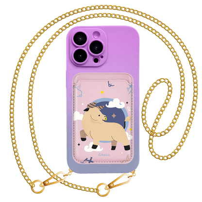iPhone Magnetic Wallet Silicone Case - OX