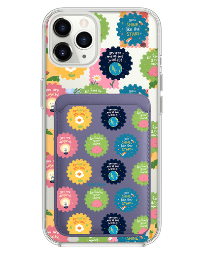 iPhone Magnetic Wallet Case - Quotes Stamps