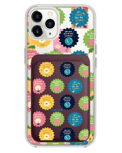 iPhone Magnetic Wallet Case - Quotes Stamps