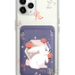 iPhone Magnetic Wallet Case - Rabbit (Chinese Zodiac / Shio)