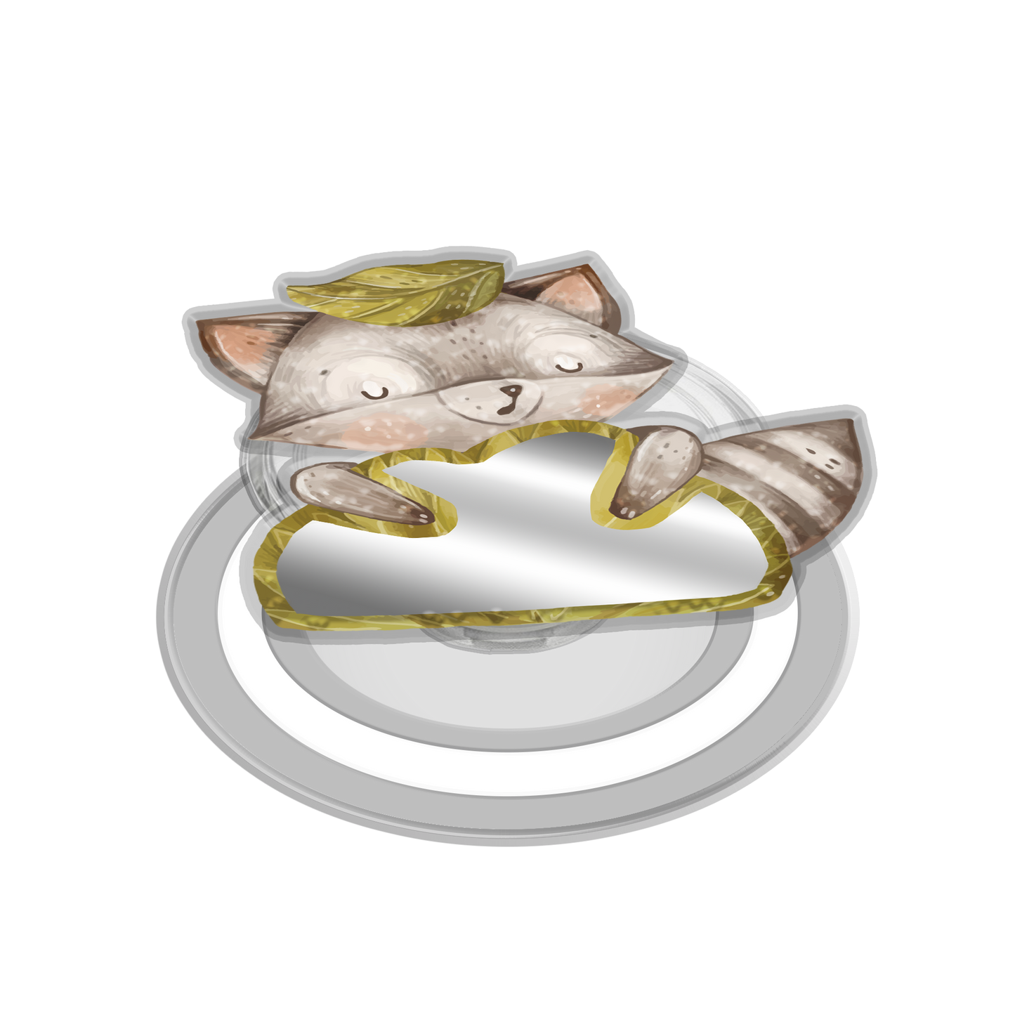 Magnetic Grip Mirror - Racoon & Friends