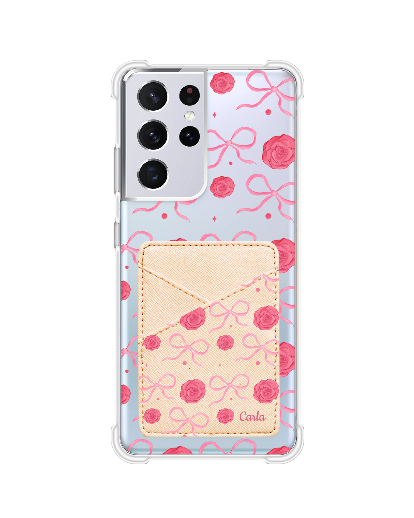 Android Phone Wallet Case - Coquette Rose