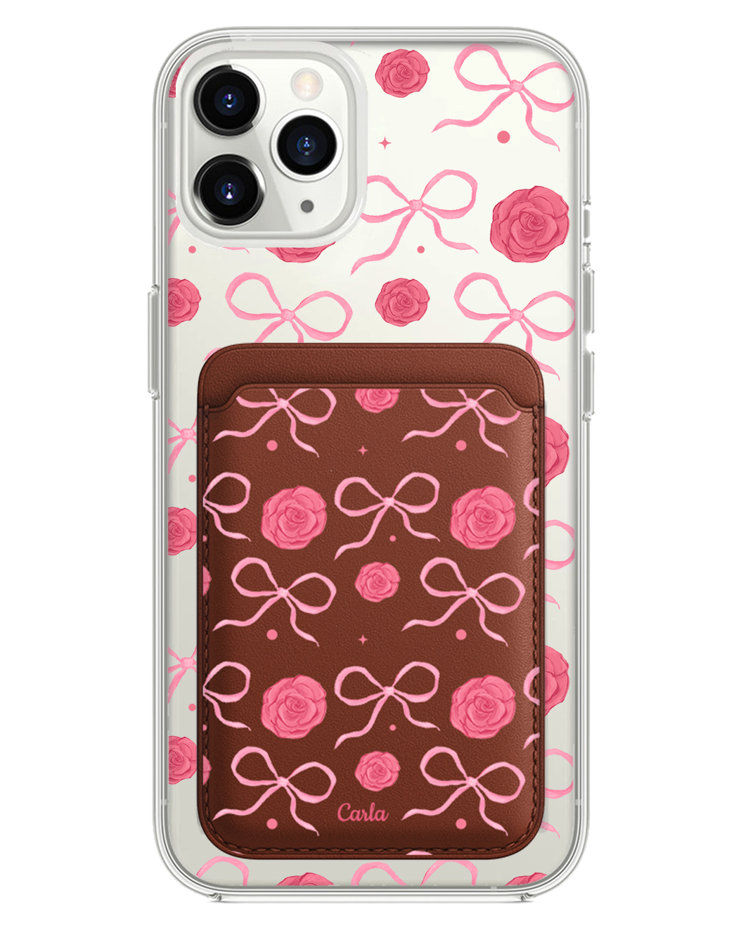 iPhone Magnetic Wallet Case - Coquette Rose