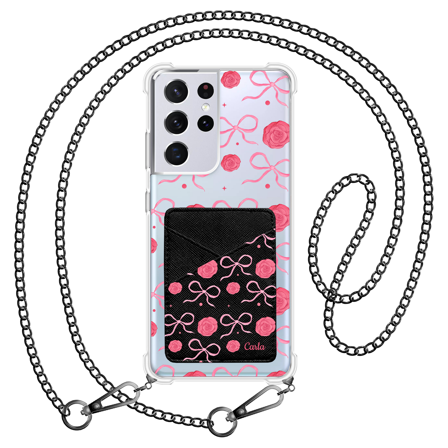 Android Phone Wallet Case - Coquette Rose