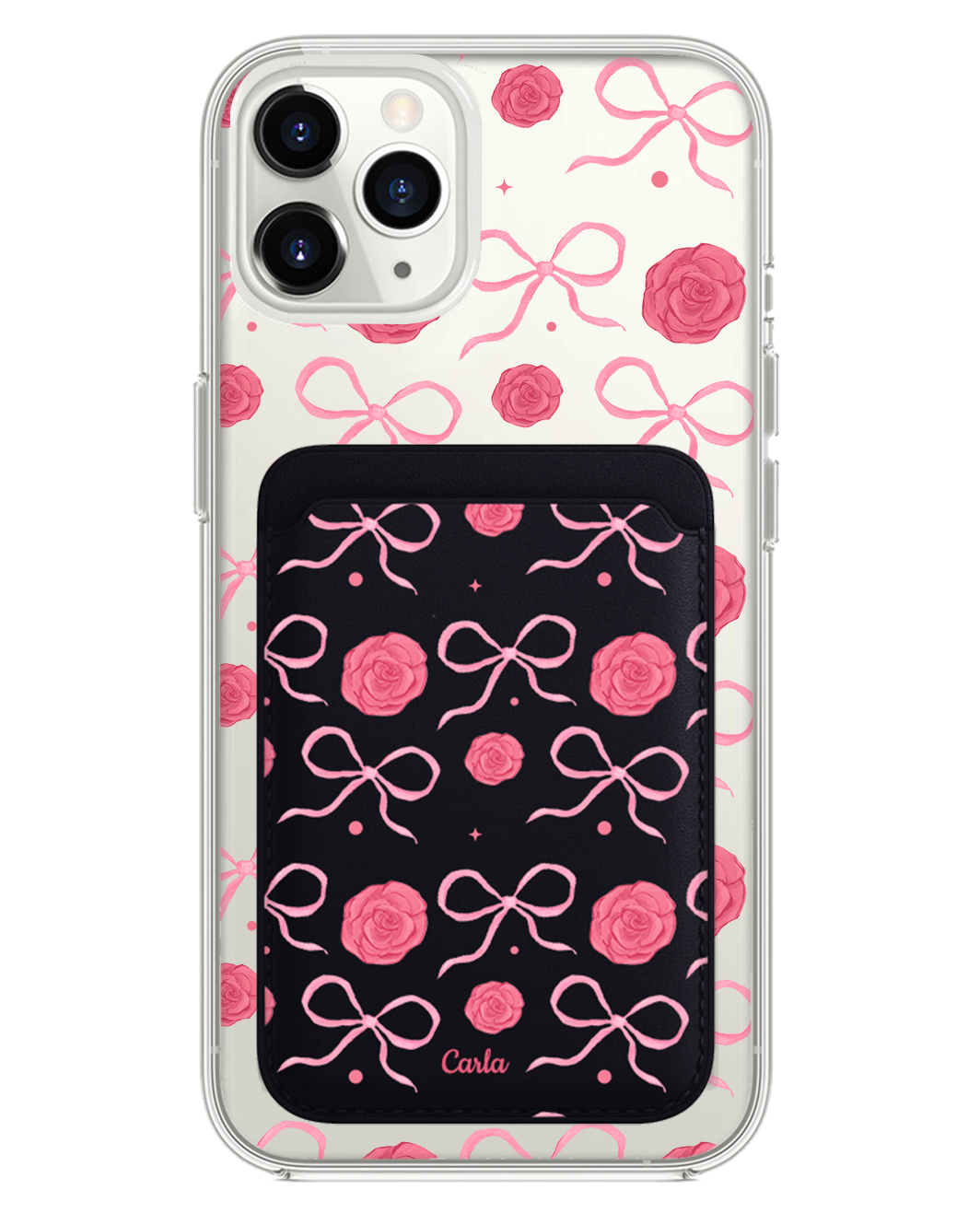 iPhone Magnetic Wallet Case - Coquette Rose