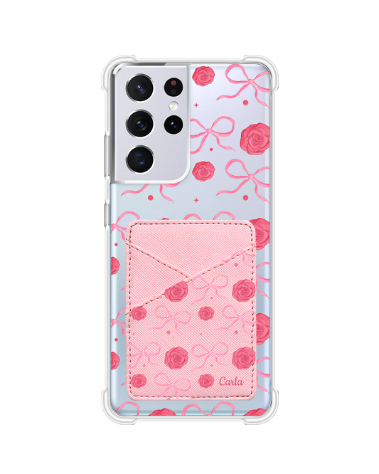Android Phone Wallet Case - Coquette Rose