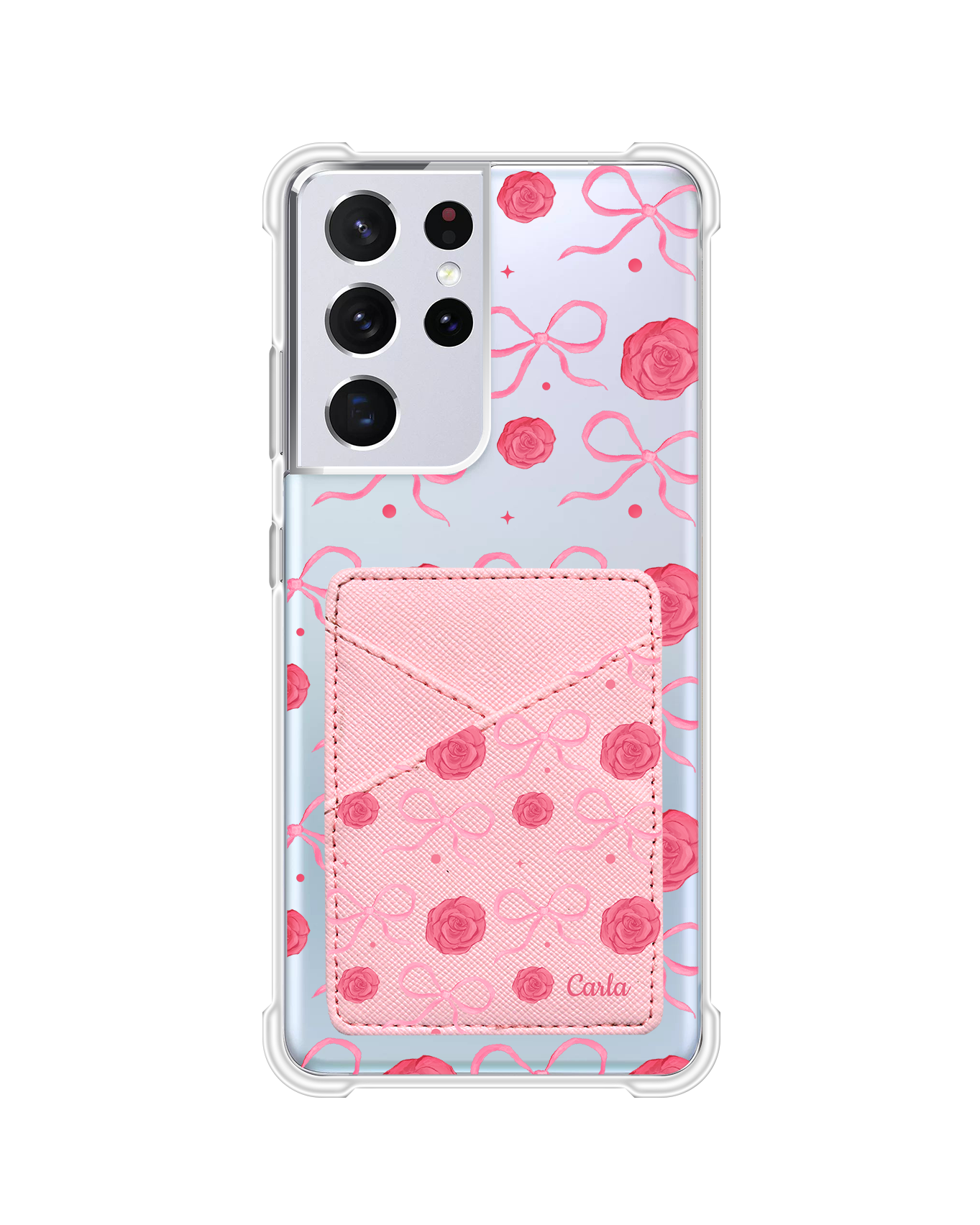 Android Phone Wallet Case - Coquette Rose