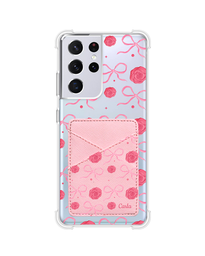 Android Phone Wallet Case - Coquette Rose