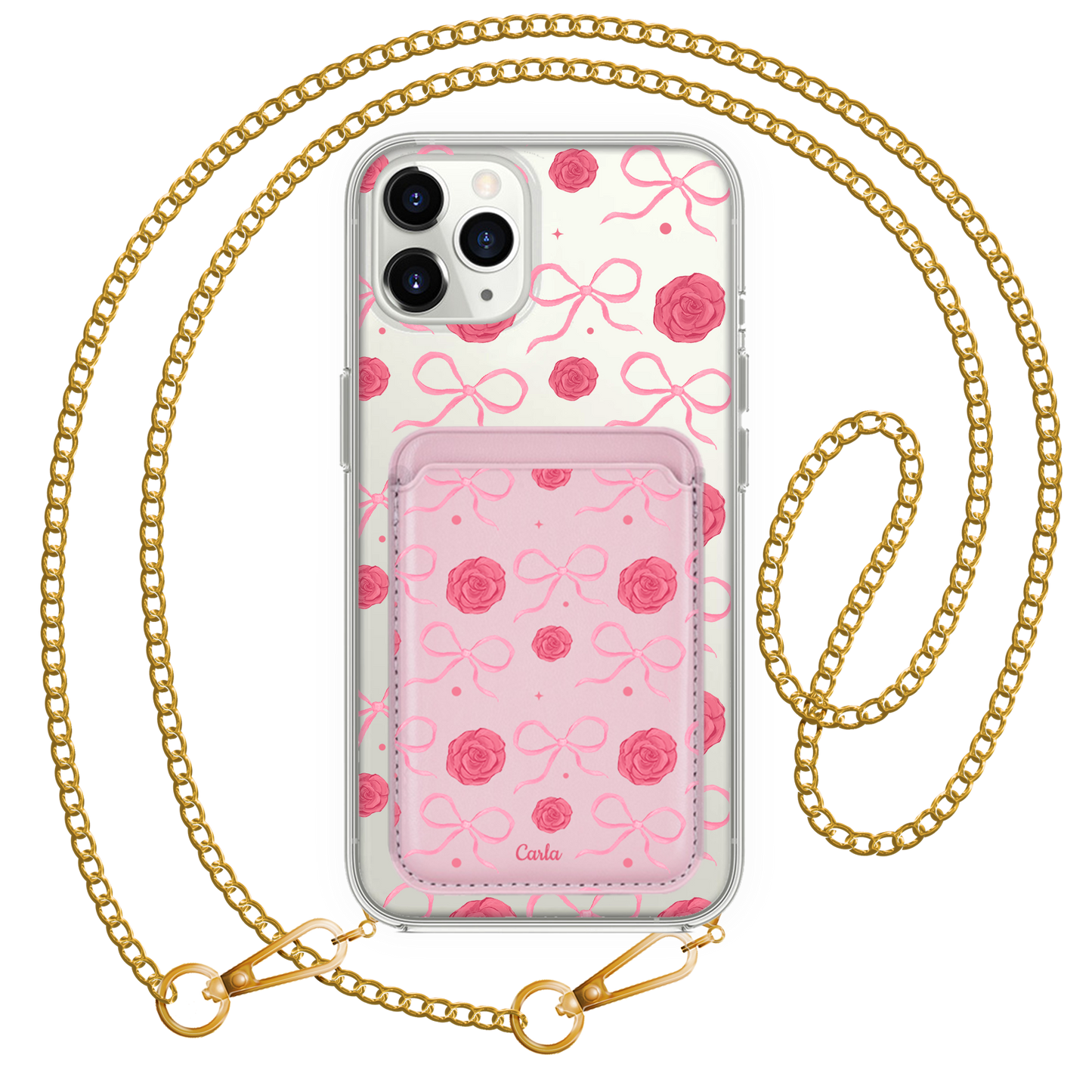 iPhone Magnetic Wallet Case - Coquette Rose