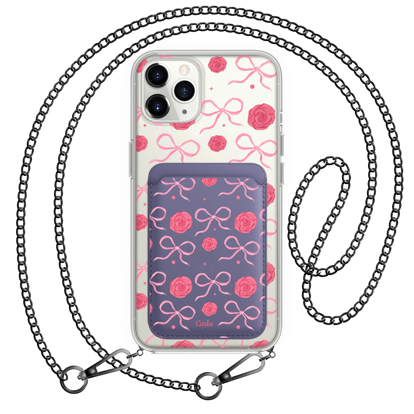 iPhone Magnetic Wallet Case - Coquette Rose