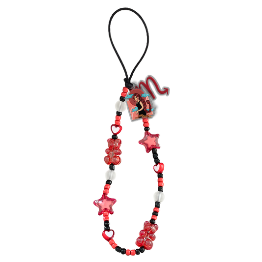 Beaded Strap with Acrylic Charm  - Scorpio