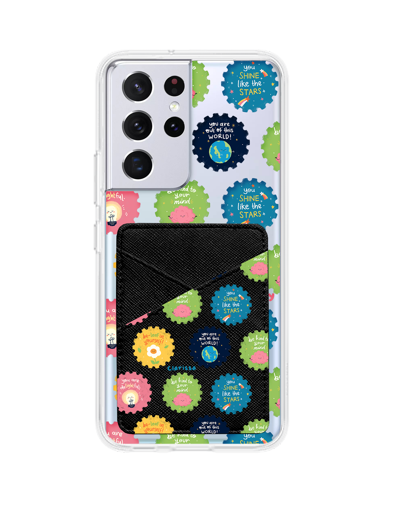 Android Phone Wallet Case - Self Reminder Stamps