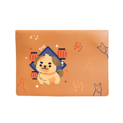 Vegan Leather Sleeve - Dog (Chinese Zodiac / Shio)