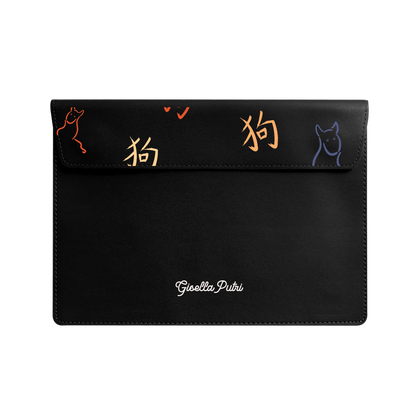 Vegan Leather Sleeve - Dog (Chinese Zodiac / Shio)