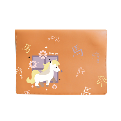 Vegan Leather Sleeve - Horse (Chinese Zodiac / Shio)