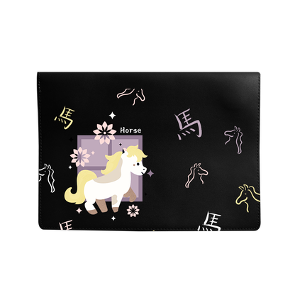 Vegan Leather Sleeve - Horse (Chinese Zodiac / Shio)