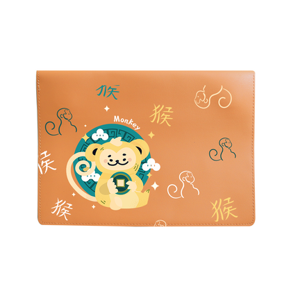 Vegan Leather Sleeve - Monkey (Chinese Zodiac / Shio)