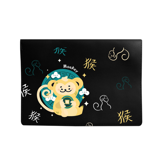 Vegan Leather Sleeve - Monkey (Chinese Zodiac / Shio)