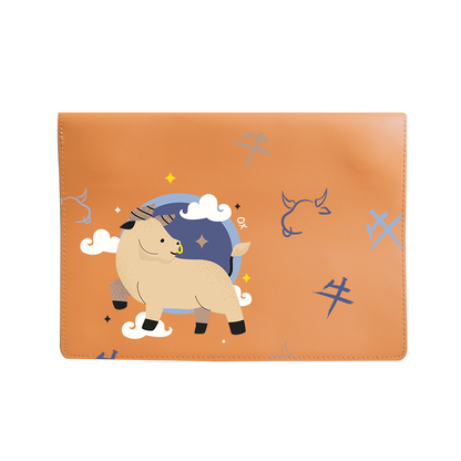 Vegan Leather Sleeve - Ox (Chinese Zodiac / Shio)