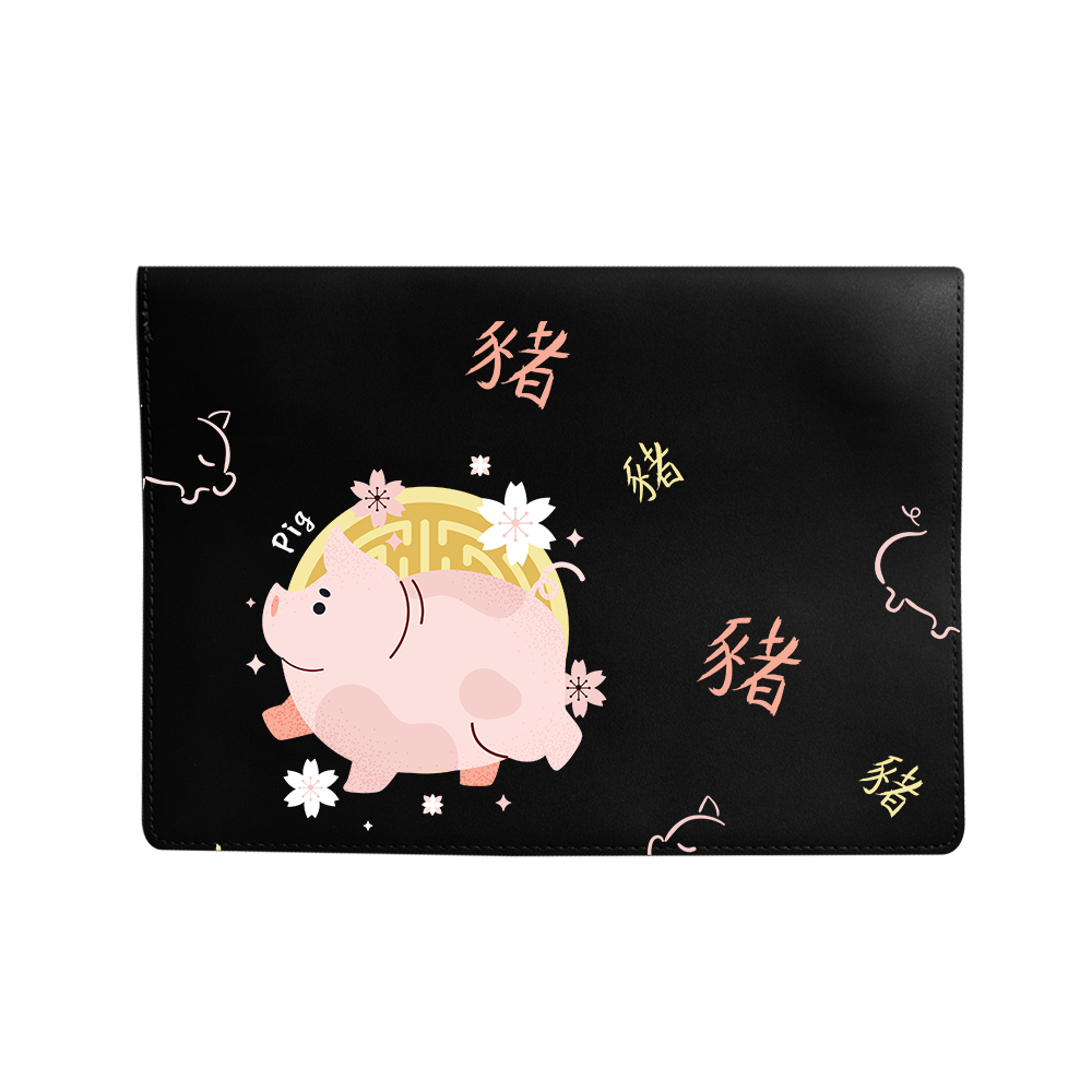 Vegan Leather Sleeve - Pig (Chinese Zodiac / Shio)