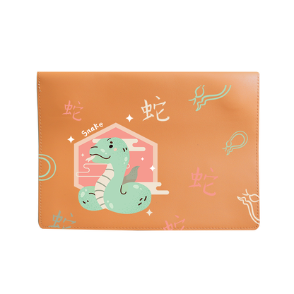 Vegan Leather Sleeve - Snake (Chinese Zodiac / Shio)