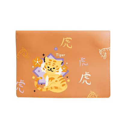 Vegan Leather Sleeve - Tiger (Chinese Zodiac / Shio)