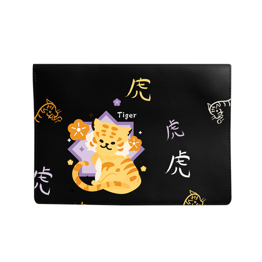Vegan Leather Sleeve - Tiger (Chinese Zodiac / Shio)