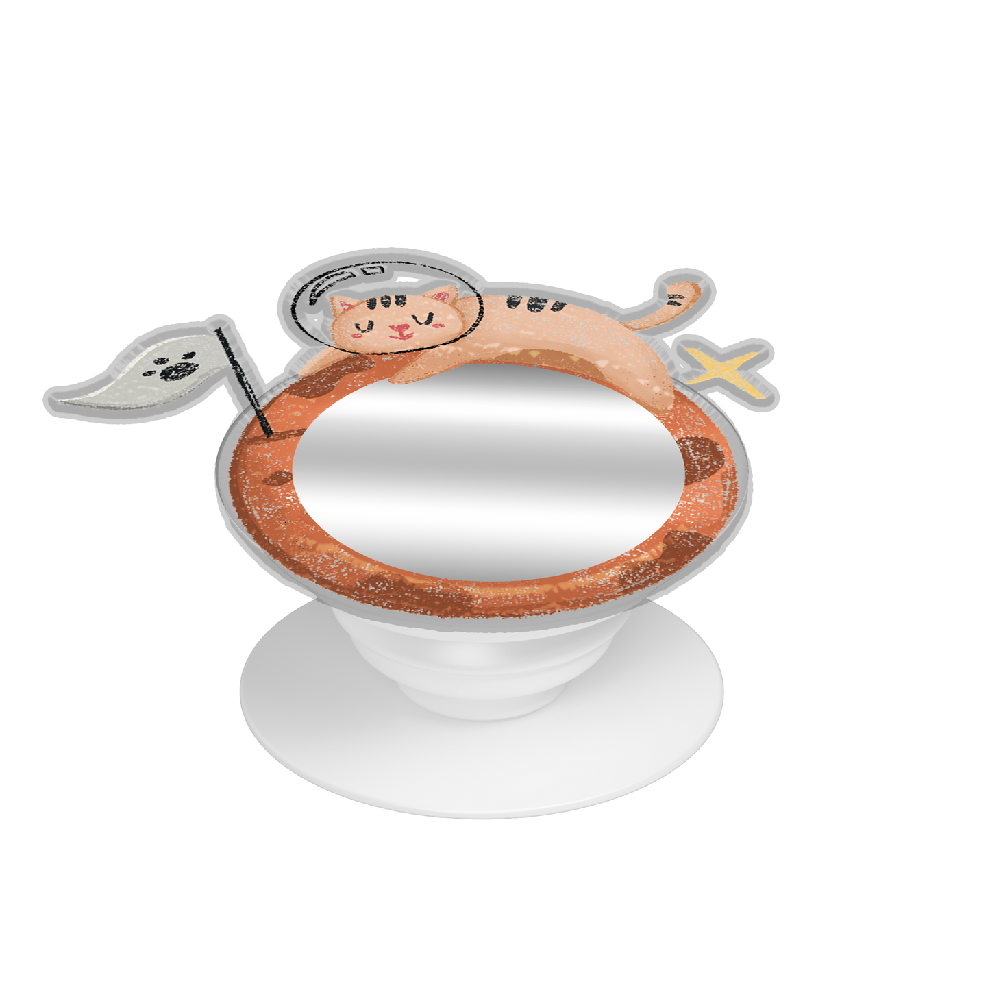 Pop Up Grip Mirror - Spaceship