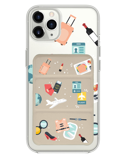 iPhone Magnetic Trifold Wallet Case - Stewardess or Flight Attendant