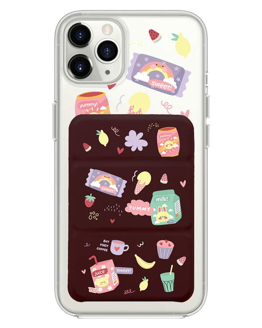 iPhone Magnetic Trifold Wallet Case - Sweet Yummy