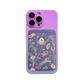 iPhone Magnetic Wallet Silicone Case - Tiger & Floral 5.0