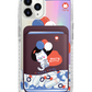 iPhone Magnetic Wallet Holo Case - White Kitty