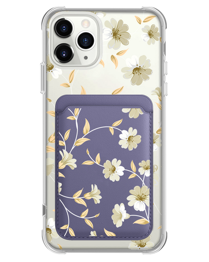 iPhone Magnetic Wallet Case - White Magnolia